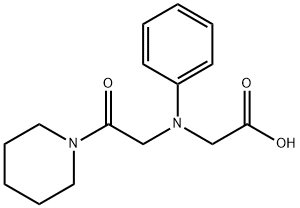 [(2-oxo-2-piperidin-1-ylethyl)(phenyl)amino]acetic acid Struktur