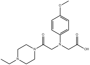 [[2-(4-ethylpiperazin-1-yl)-2-oxoethyl](4-methoxyphenyl)amino]acetic acid Struktur