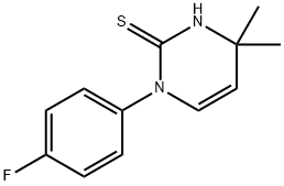 1-(4-fluorophenyl)-4,4-dimethyl-1,4-dihydropyrimidine-2-thiol Struktur