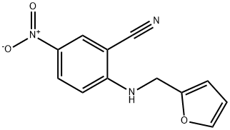 2-[(2-furylmethyl)amino]-5-nitrobenzonitrile Struktur