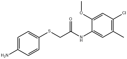 2-[(4-アミノフェニル)チオ]-N-(4-クロロ-2-メトキシ-5-メチルフェニル)アセトアミド 化學(xué)構(gòu)造式