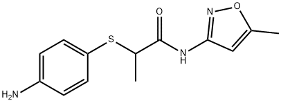 2-[(4-aminophenyl)thio]-N-(5-methylisoxazol-3-yl)propanamide Struktur