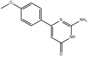 2-amino-6-(4-methoxyphenyl)pyrimidin-4-ol Struktur