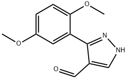 3-(2,5-dimethoxyphenyl)-1H-pyrazole-4-carbaldehyde Struktur