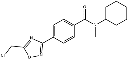 4-[5-(chloromethyl)-1,2,4-oxadiazol-3-yl]-N-cyclohexyl-N-methylbenzamide Struktur