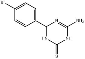 4-amino-6-(4-bromophenyl)-1,6-dihydro-1,3,5-triazine-2-thiol Struktur