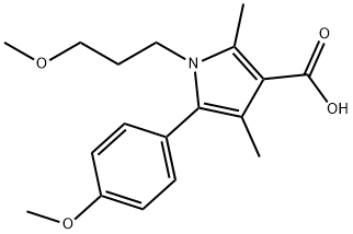 5-(4-methoxyphenyl)-1-(3-methoxypropyl)-2,4-dimethyl-1H-pyrrole-3-carboxylic acid Struktur