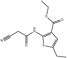 ethyl 2-[(cyanoacetyl)amino]-5-ethylthiophene-3-carboxylate Struktur