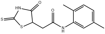 N-(2,5-dimethylphenyl)-2-(2-mercapto-4-oxo-4,5-dihydro-1,3-thiazol-5-yl)acetamide Struktur