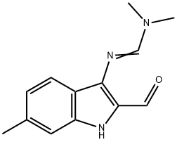 N'-(2-formyl-6-methyl-1H-indol-3-yl)-N,N-dimethylimidoformamide Struktur