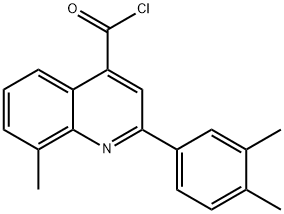 2-(3,4-dimethylphenyl)-8-methylquinoline-4-carbonyl chloride Struktur