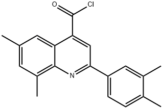 2-(3,4-dimethylphenyl)-6,8-dimethylquinoline-4-carbonyl chloride Struktur