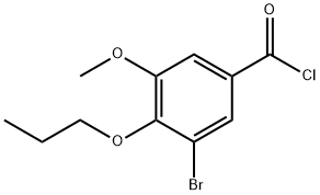 3-bromo-5-methoxy-4-propoxybenzoyl chloride Struktur