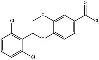 4-[(2,6-dichlorobenzyl)oxy]-3-methoxybenzoyl chloride Struktur