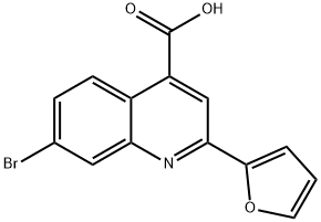 7-bromo-2-(2-furyl)quinoline-4-carboxylic acid Struktur