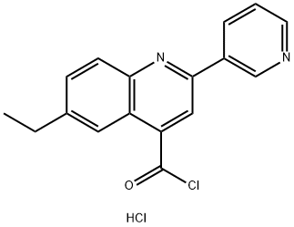 6-ethyl-2-pyridin-3-ylquinoline-4-carbonyl chloride hydrochloride Struktur