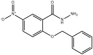 2-(Benzyloxy)-5-nitrobenzenecarbohydrazide Struktur