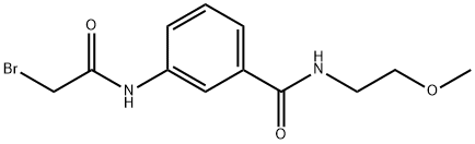 3-[(2-Bromoacetyl)amino]-N-(2-methoxyethyl)-benzamide Struktur