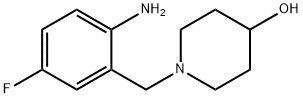 1-(2-Amino-5-fluorobenzyl)-4-piperidinol Struktur