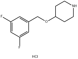 4-[(3,5-Difluorobenzyl)oxy]piperidinehydrochloride Struktur