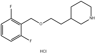 3-{2-[(2,6-Difluorobenzyl)oxy]ethyl}piperidinehydrochloride Struktur