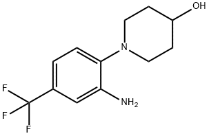 1-[2-Amino-4-(trifluoromethyl)phenyl]-4-piperidinol Struktur