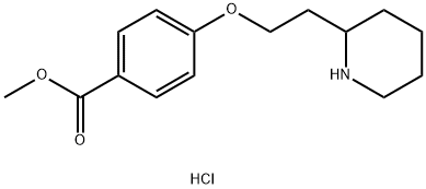 Methyl 4-[2-(2-piperidinyl)ethoxy]benzoatehydrochloride Struktur