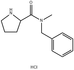 N-Benzyl-N-methyl-2-pyrrolidinecarboxamidehydrochloride Struktur