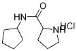 N-Cyclopentyl-2-pyrrolidinecarboxamidehydrochloride Struktur