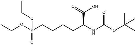 Boc-L-2-amino-6-(O,O'-diethyl-phosphono)hexanoicacid Struktur