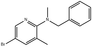 N-Benzyl-5-bromo-N,3-dimethyl-2-pyridinamine Struktur