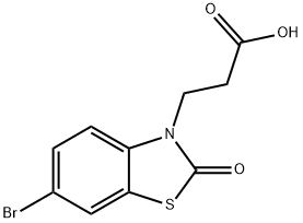 3(2H)-benzothiazolepropanoic acid, 6-bromo-2-oxo- Struktur