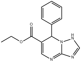 Ethyl 7-phenyl-4,7-dihydro[1,2,4]triazolo-[1,5-a]pyrimidine-6-carboxylate Struktur