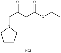 3-Oxo-4-pyrrolidin-1-yl-butyric acid ethyl ester hydrochloride Struktur