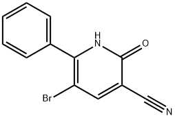 5-Bromo-2-oxo-6-phenyl-1,2-dihydro-3-pyridinecarbonitrile Struktur