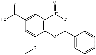 4-(Benzyloxy)-3-methoxy-5-nitrobenzene-carboxylic acid Struktur