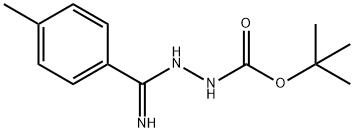 N'-[1-Amino-1-p-tolylmethylidene]-hydrazinecarboxylic acid tert-butyl ester Struktur