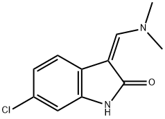 (3Z)-6-Chloro-3-[(dimethylamino)methylene]-1,3-dihydro-2H-indol-2-one Struktur