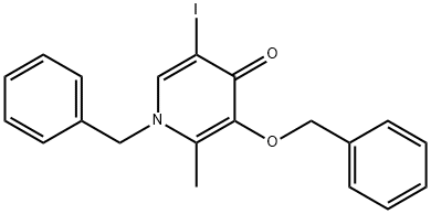 1-Benzyl-3-(benzyloxy)-5-iodo-2-methyl-4(1H)-pyridinone Structure