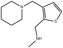 N-Methyl-1-[3-(piperidin-1-ylmethyl)-2-thienyl]-methanamine Struktur