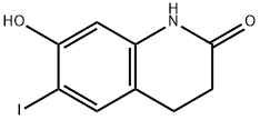 7-Hydroxy-6-iodo-1,2,3,4-tetrahydroquinolin-2-one Struktur