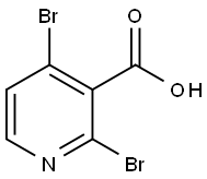 2,4-Dibromonicotinic acid Struktur