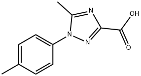 5-Methyl-1-p-tolyl-1H-[1,2,4]triazole-3-carboxylic	acid Struktur