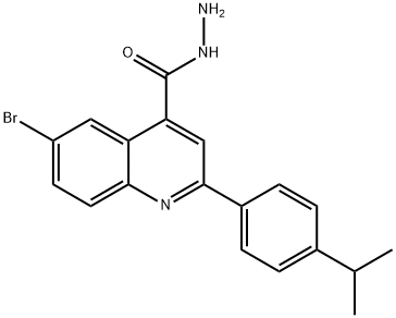 6-BROMO-2-(4-ISOPROPYLPHENYL)QUINOLINE-4-CARBOHYDRAZIDE Struktur