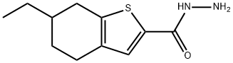 6-ETHYL-4,5,6,7-TETRAHYDRO-1-BENZOTHIOPHENE-2-CARBOHYDRAZIDE Struktur