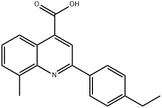 2-(4-ETHYLPHENYL)-8-METHYLQUINOLINE-4-CARBOXYLICACID Struktur