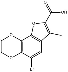 5-BROMO-7-METHYL-2,3-DIHYDROFURO[2,3-F][1,4]BENZODIOXINE-8-CARBOXYLIC ACID Struktur