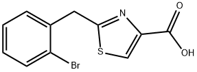 2-(2-bromobenzyl)-1,3-thiazole-4-carboxylic acid Struktur