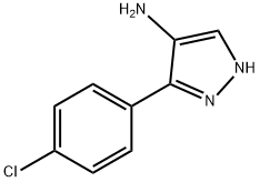 3-(4-chlorophenyl)-1H-pyrazol-4-amine Struktur