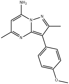 3-(4-Methoxyphenyl)-2,5-dimethylpyrazolo-[1,5-a]pyrimidin-7-amine Struktur